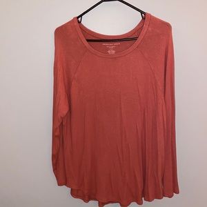 American Eagle orange Soft & Sexy Plush sweater